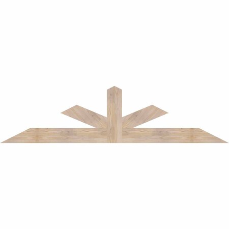 Ekena Millwork Saratoga Smooth Timber Gable Bracket, Douglas Fir, 84"W x 21"H x 1 1/2"D x 5 1/2"F, 6/12 Pitch GBW084X21X0206SAR00SDF